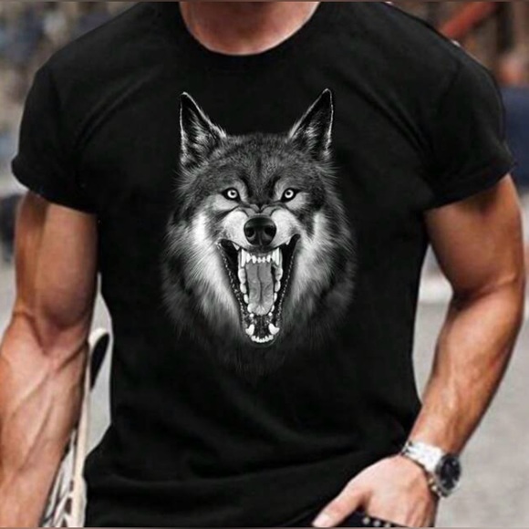 Other - Men Wolf Print Tee (XL)